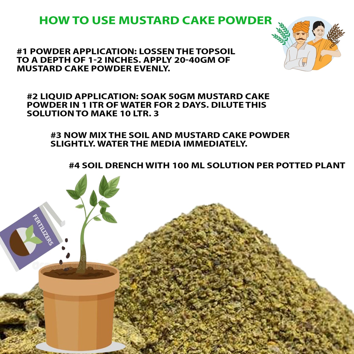 MUSTARD CAKE MANURE ORGANIC