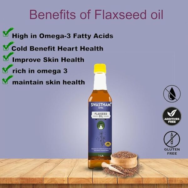 Swastham Sutra Flax Seed Cold Pressed Oil 1 Litre