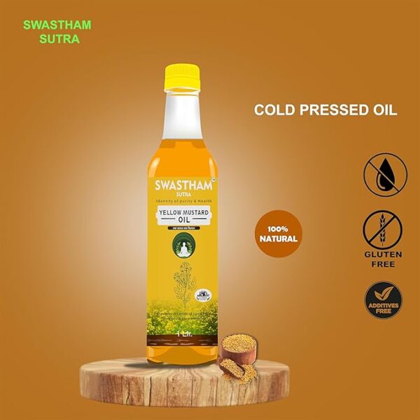 Swastham Sutra Yellow Mustard Cold Pressed Oil 1 Litre